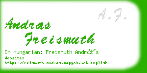 andras freismuth business card